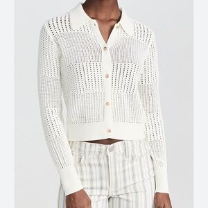 FRAME Crochet Shrunken Cardigan NWOT Size Small